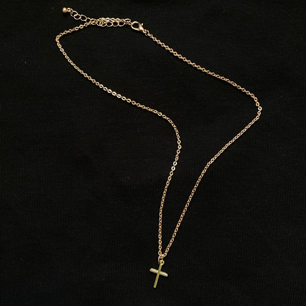 Gold cross necklace